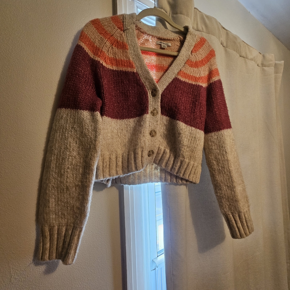 American Eagle Outfitters Multicolor Striped Cardigan